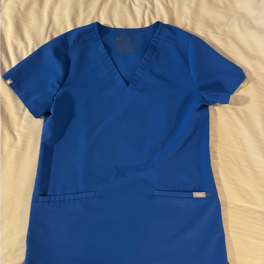 Figs Women's Royal Blue Scrub Top